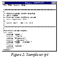 Figure 2. Sample script